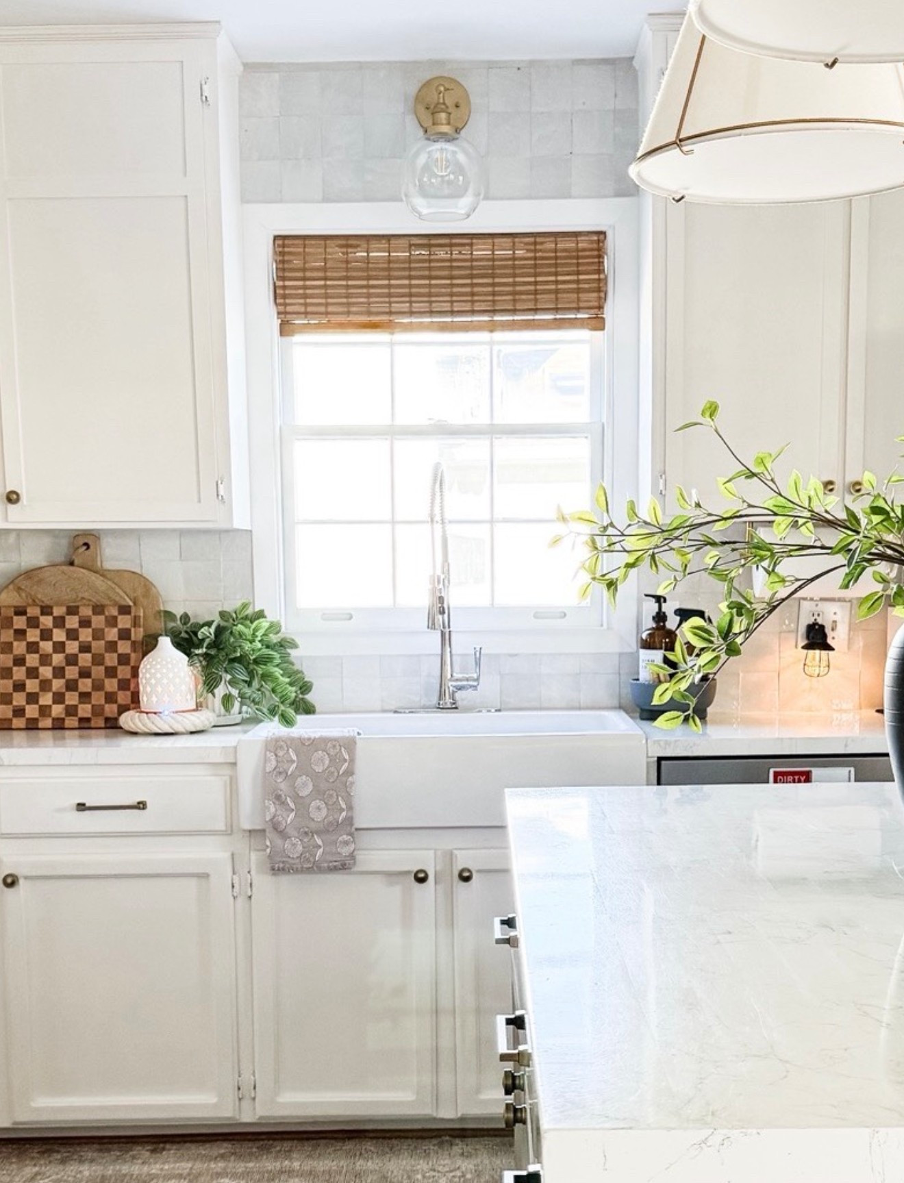 The woven shade I have in my kitchen, breakfast nook and my bedroom windows. 
•Comes in multiple colors and sizes.
•cordless
•inside or outside mount
• light filtering
•easy to install
Mine is the color squirrel.

(Also linking a similar look NO drill option)

#LTKfindsunder100 #LTKstyletip #LTKhome