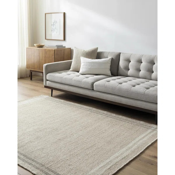 Lavande Wool Area Rug in Ivory/Black/Beige | Wayfair North America