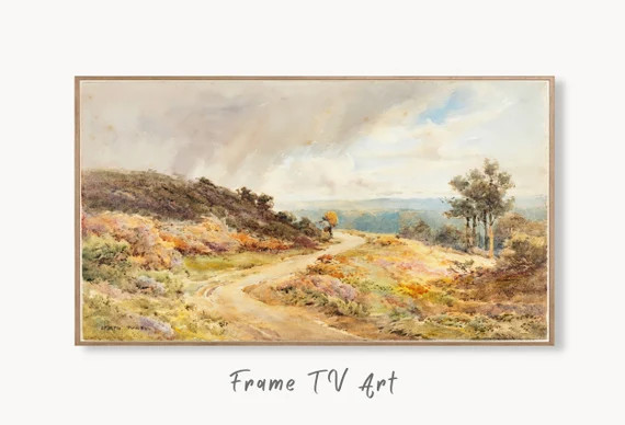 Samsung Frame TV Art 4K Vintage Autumn Landscape Painting. Instant Download Colorful Autumn Art f... | Etsy (US)
