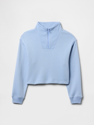 Kids Relaxed Quarter-Zip Track Sweatshirt | Gap Factory
