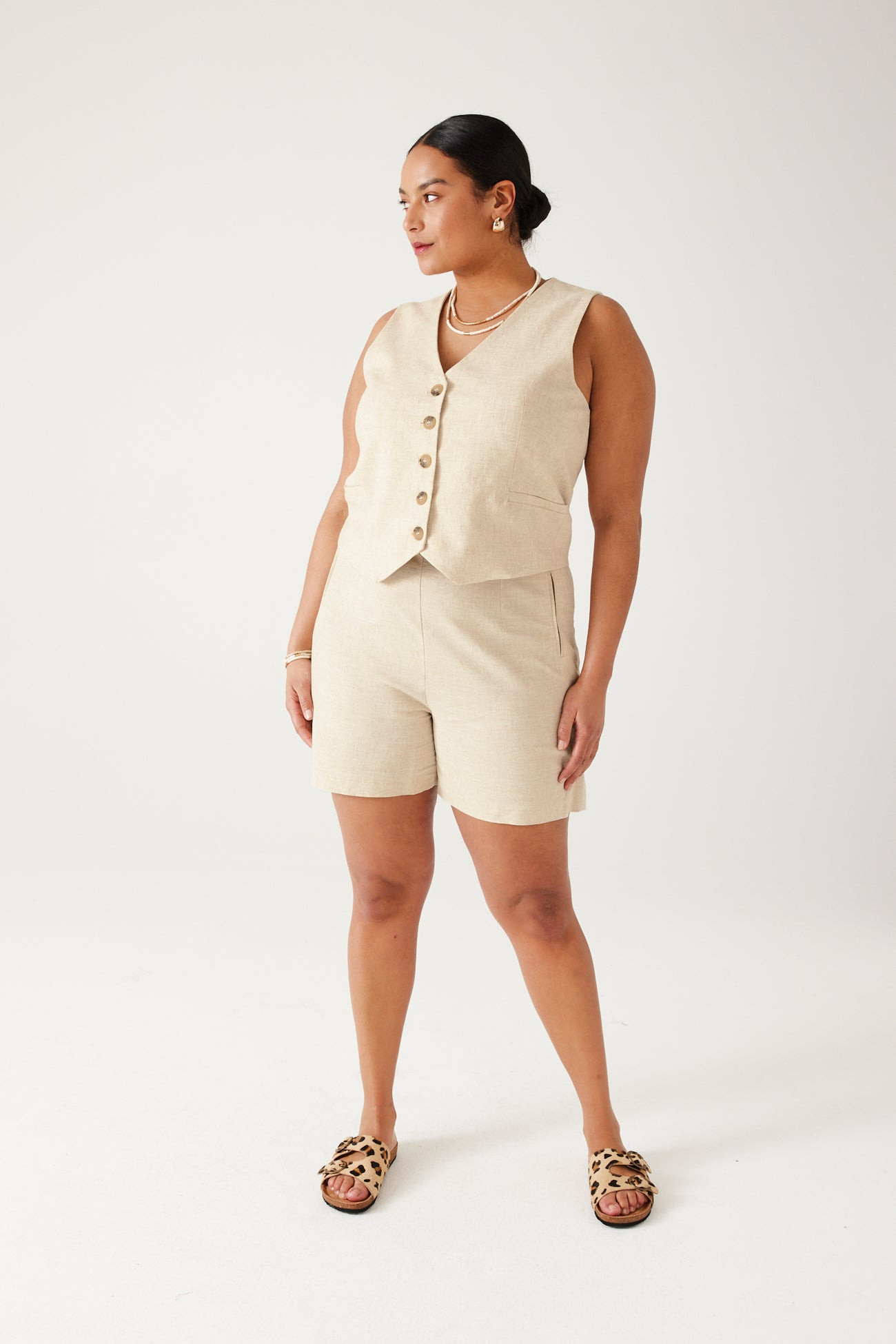 Short taille haute Femme - Ecru | Promod (FR)