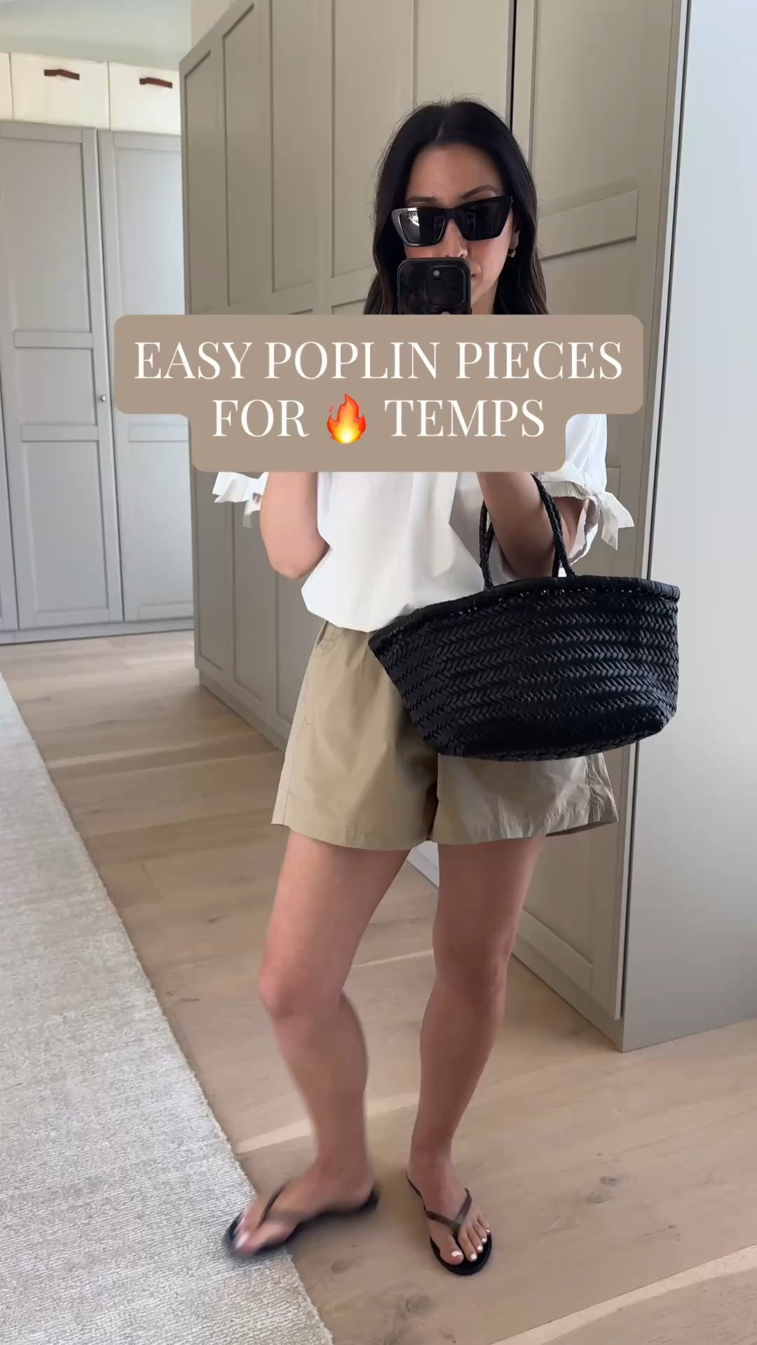 Stick to poplin pieces when dressing for hot weather - light airy pieces that are breathable. 

Zara top small - could wear the xs
Mikoh shorts 2
Black suede Stuido sandals 35
Dragon Diffusion tote small
YSL sunglasses 
Dorsey James necklace 15”
Electric Picks earrings

summer outfits, summer style, petite style

#LTKootd #LTKmomlife #LTKPetite