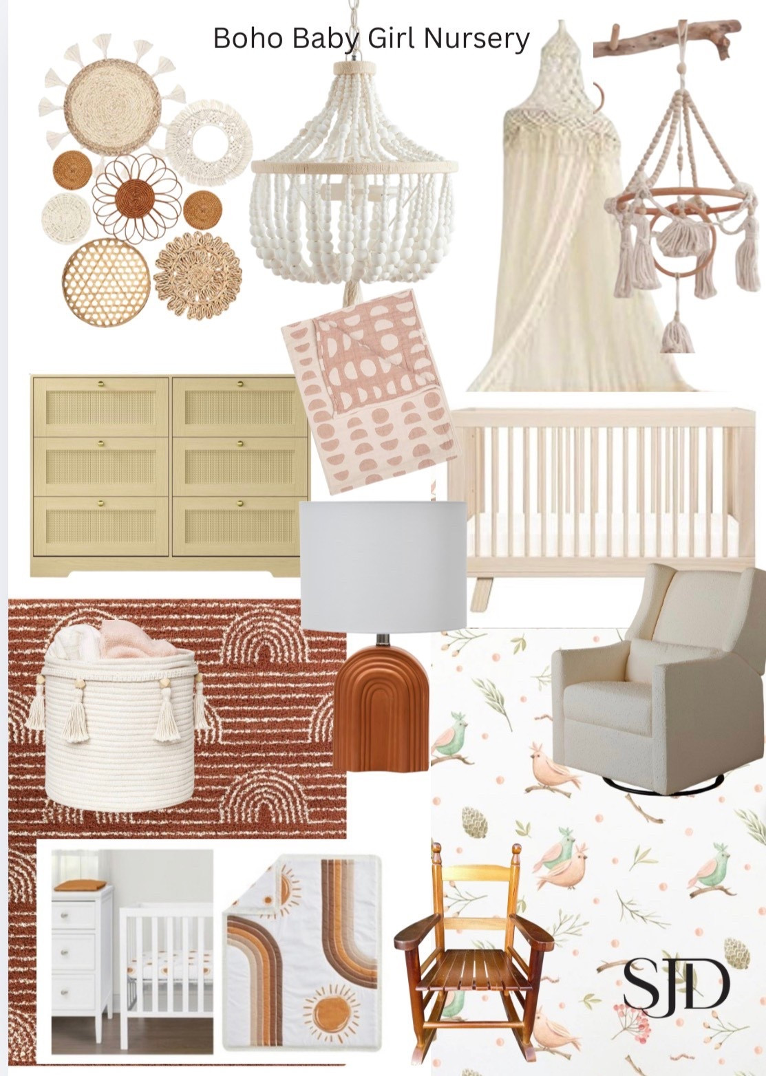Soft, warm, & beautifully boho ✨
This boho baby girl nursery blends natural wood, woven textures, and cozy layers for a space that feels calm, collected, and effortlessly stylish. Every piece here is registry-ready and designed to grow with your child. Save this for baby room planning or boho nursery inspiration. #bohonursery #bohobabygirl #babynursery

#LTKHome #LTKKids #LTKBaby