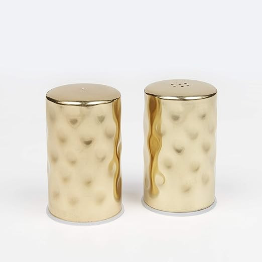 American Metalcraft GHSP2 Hammered Salt & Pepper Shaker Set, Gold, 2-Ounces Each | Amazon (US)