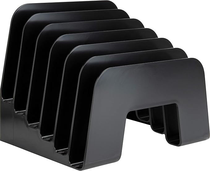 Desktop File Organizer, 6 Compartments Office Inclined Desk Step Sorter, for Easy Access to Your ... | Amazon (US)