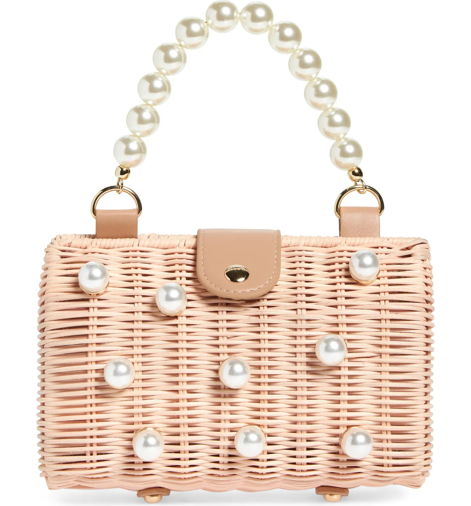 Willow Imitation Pearl Rattan Bag | Nordstrom