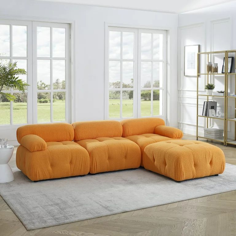 Modular Sectional Sofa, Button Tufted Designed Cloud Sofa DIY Combination,L Shaped Couch with Rev... | Walmart (US)