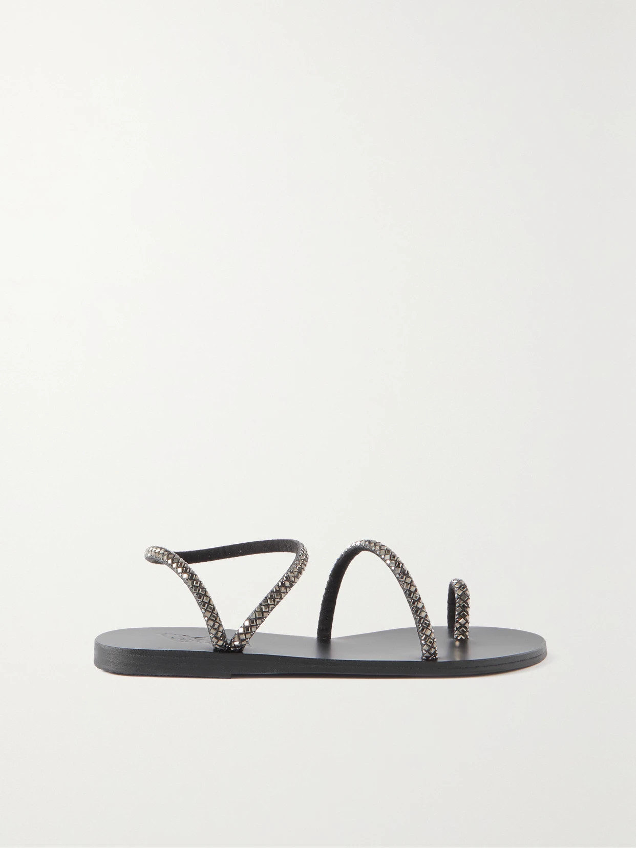 Ancient Greek Sandals - Apli Eleftheria Embellished Leather Sandals - Black | NET-A-PORTER (UK & EU)