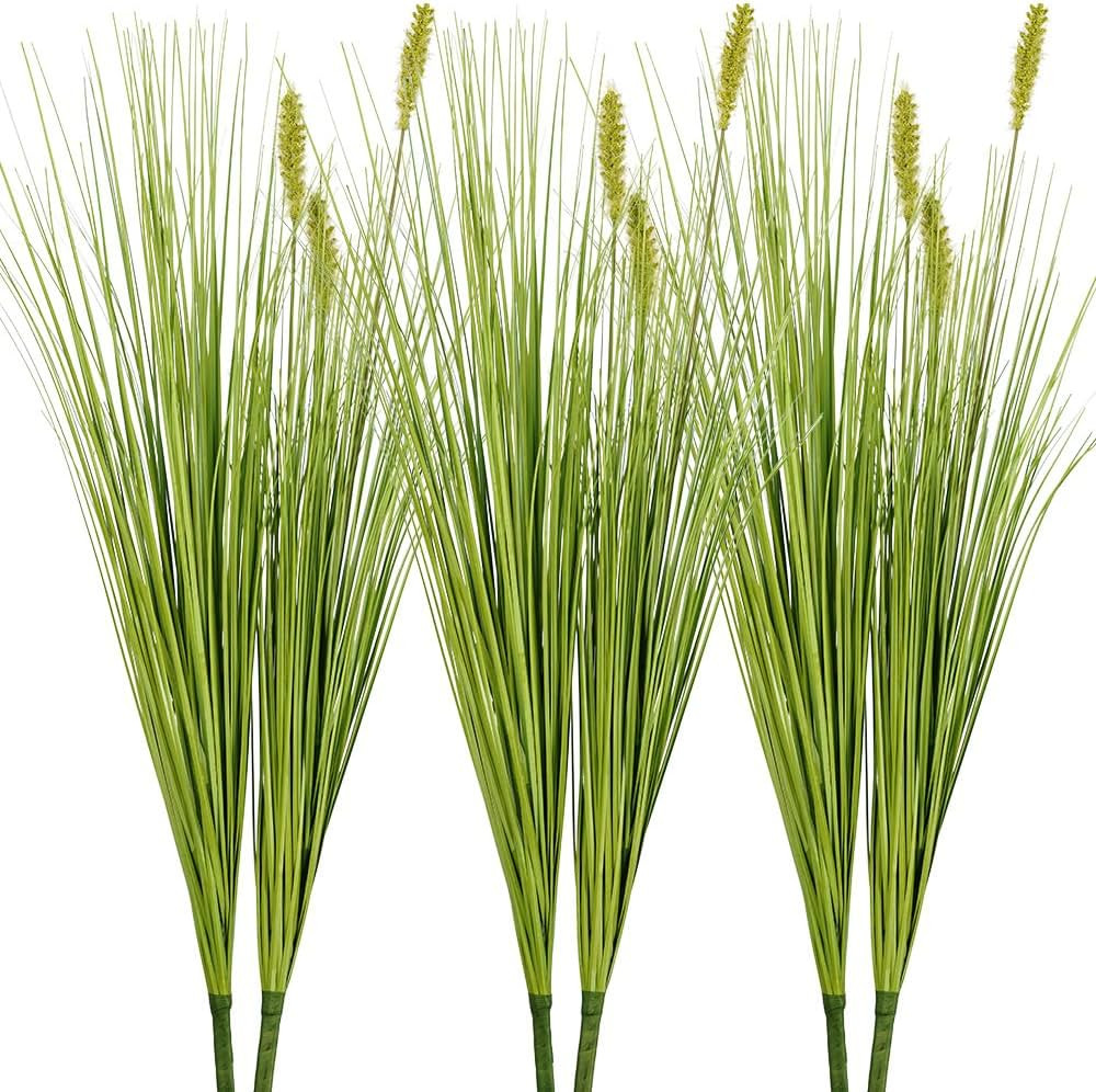 Melorca&Guilla Artificial Plants 6PCS 27“ Fake Tall Onion Grass Faux Plant,Artificial Grass Gre... | Amazon (US)