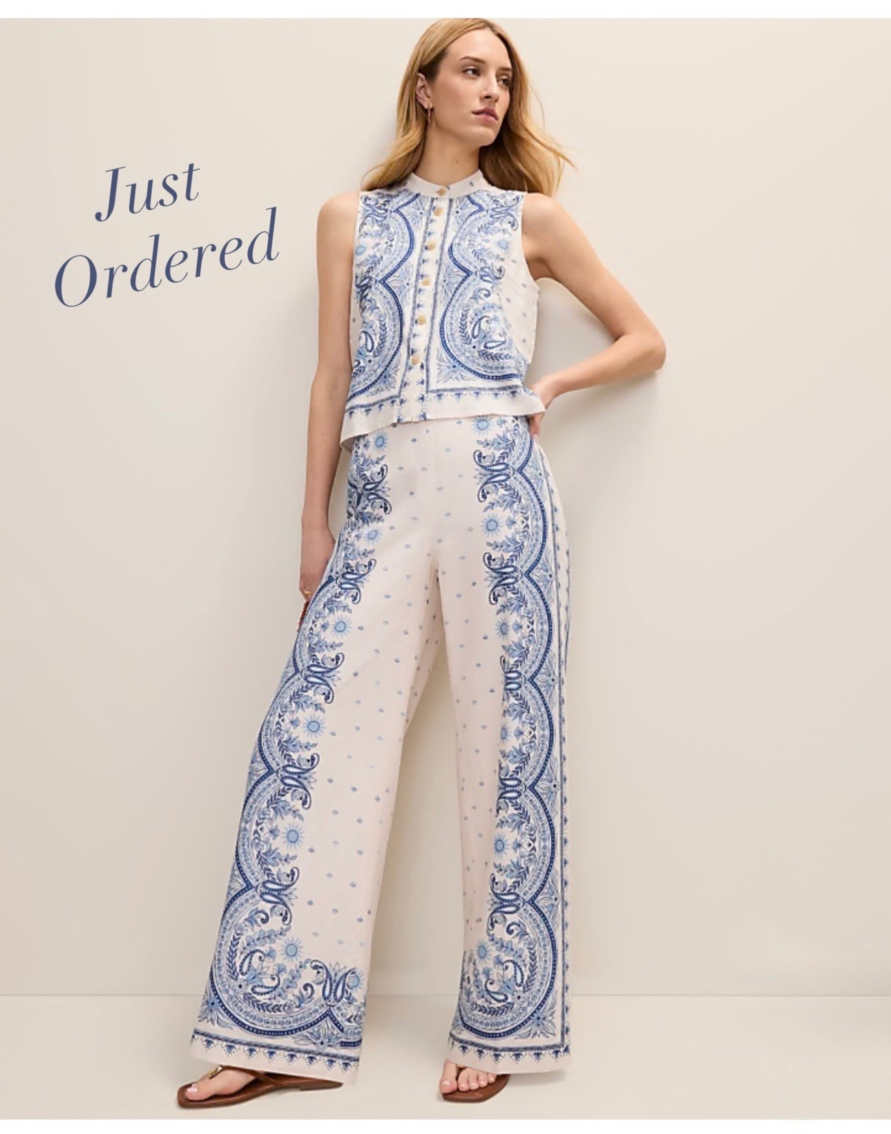I love this gorgeous matching set in linen blend! This is new and on sale. Summer outfit, vacation outfit, add a blazer for a business casual outfit. ￼

#LTKootd #LTKSeasonal #LTKWorkwear