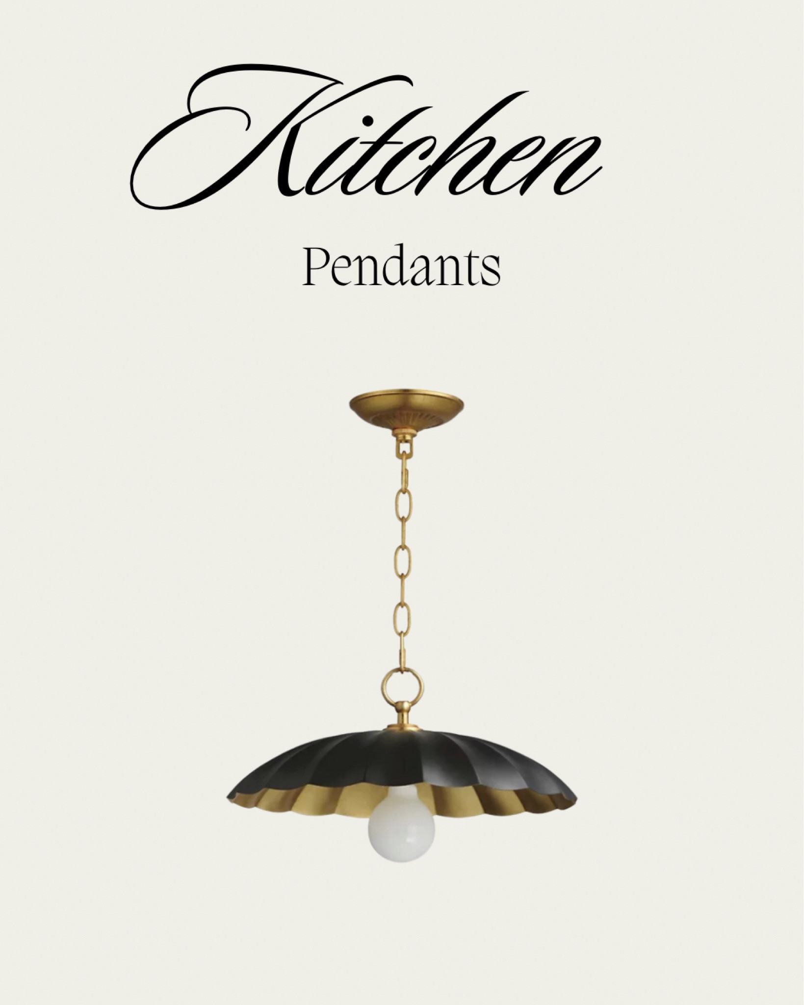 Black and gold Kitchen Pendant lights 

#LTKHome