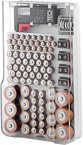 The Battery Organizer and Tester with Cover, Battery Storage Organizer and Case, Holds 93 Batteri... | Amazon (US)