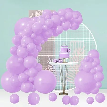 FACI Purple Balloon Garland Arch Kit - Light Purple Balloons Different Sizes 100Pcs 18+12+10+5 Inch  | Walmart (US)