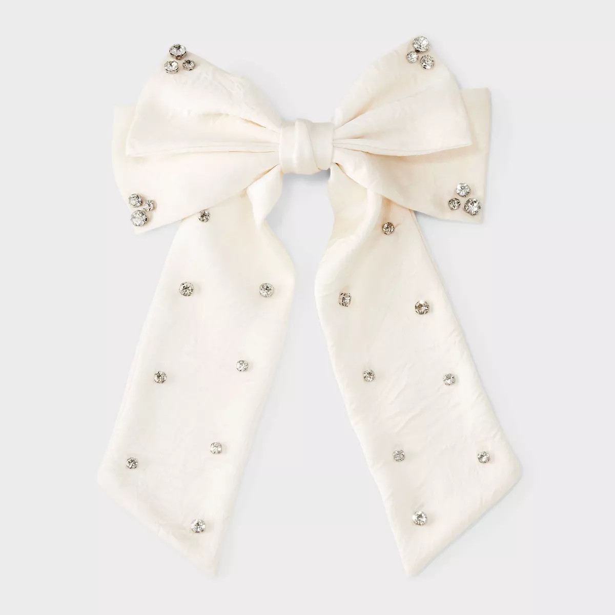 Stones Bow Hair Barrette - A New Day™ Ivory | Target