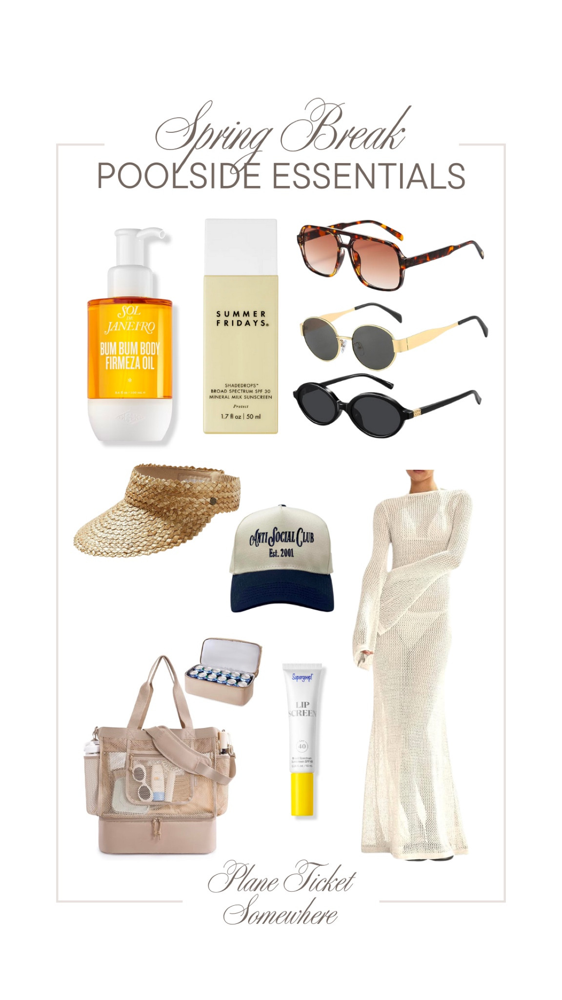 The ultimate spring break poolside essentials!  

 #LTKSeasonal #LTKBeauty #LTKTravel