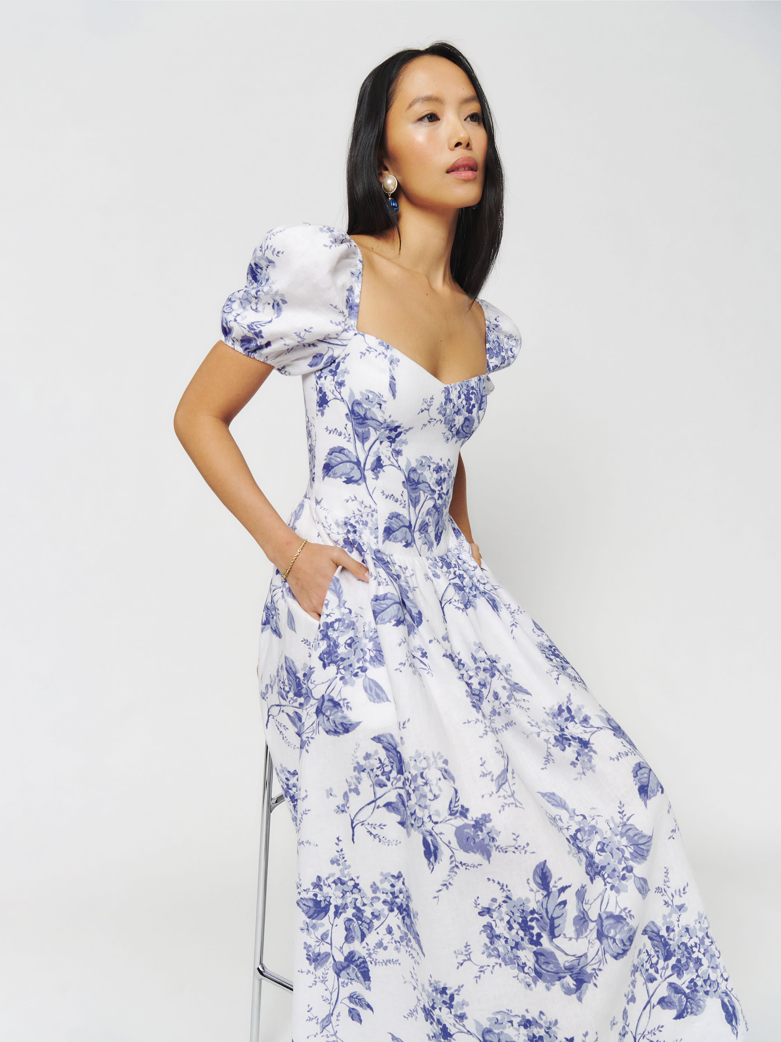 Davila Linen Dress | Reformation (Global)