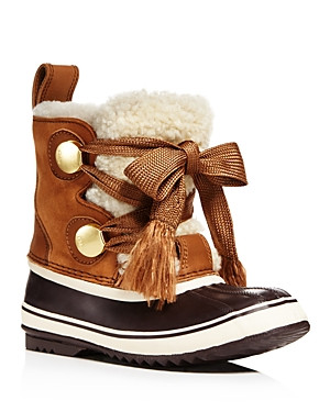 Sorel x Chloe Women's Waterproof Suede & Shearling Lace Up Cold-Weather Booties | Bloomingdale's (US)