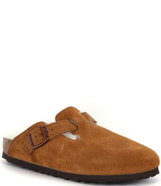 Women's Boston Suede Shearling-Lined Clogs | Dillard's