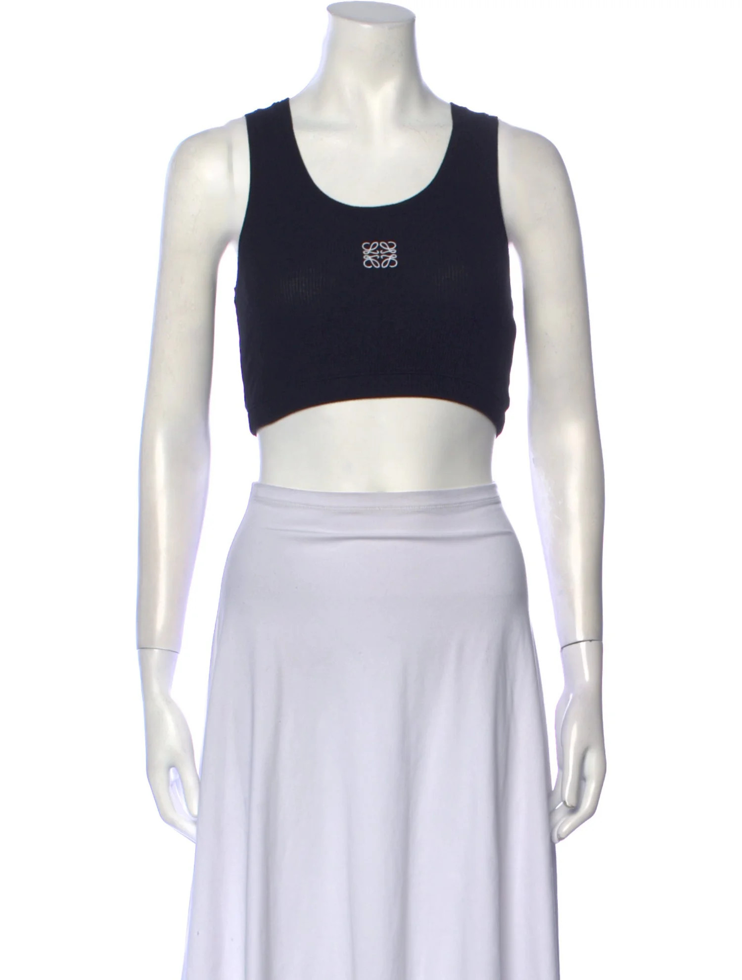 Graphic Print Scoop Neck Crop Top | The RealReal