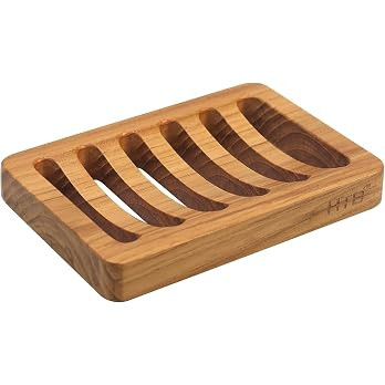 HTB Slotted Bar Soap Holder Teak Wood,Sponge Holder for Kitchen Sink | Amazon (US)