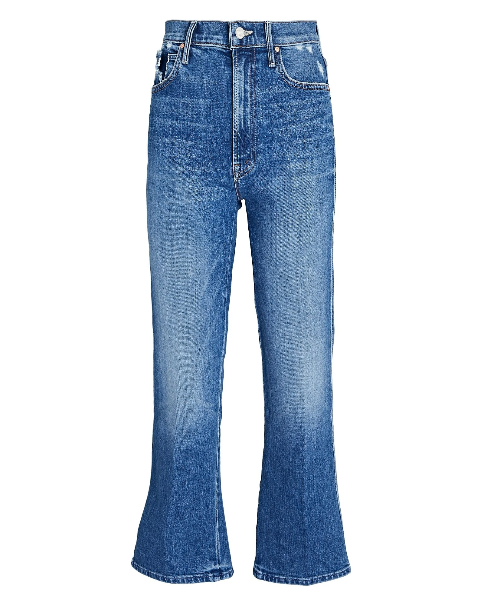 MOTHER The High-Waisted Smokin' Ankle Crop Jeans, Broken Record 27 | INTERMIX