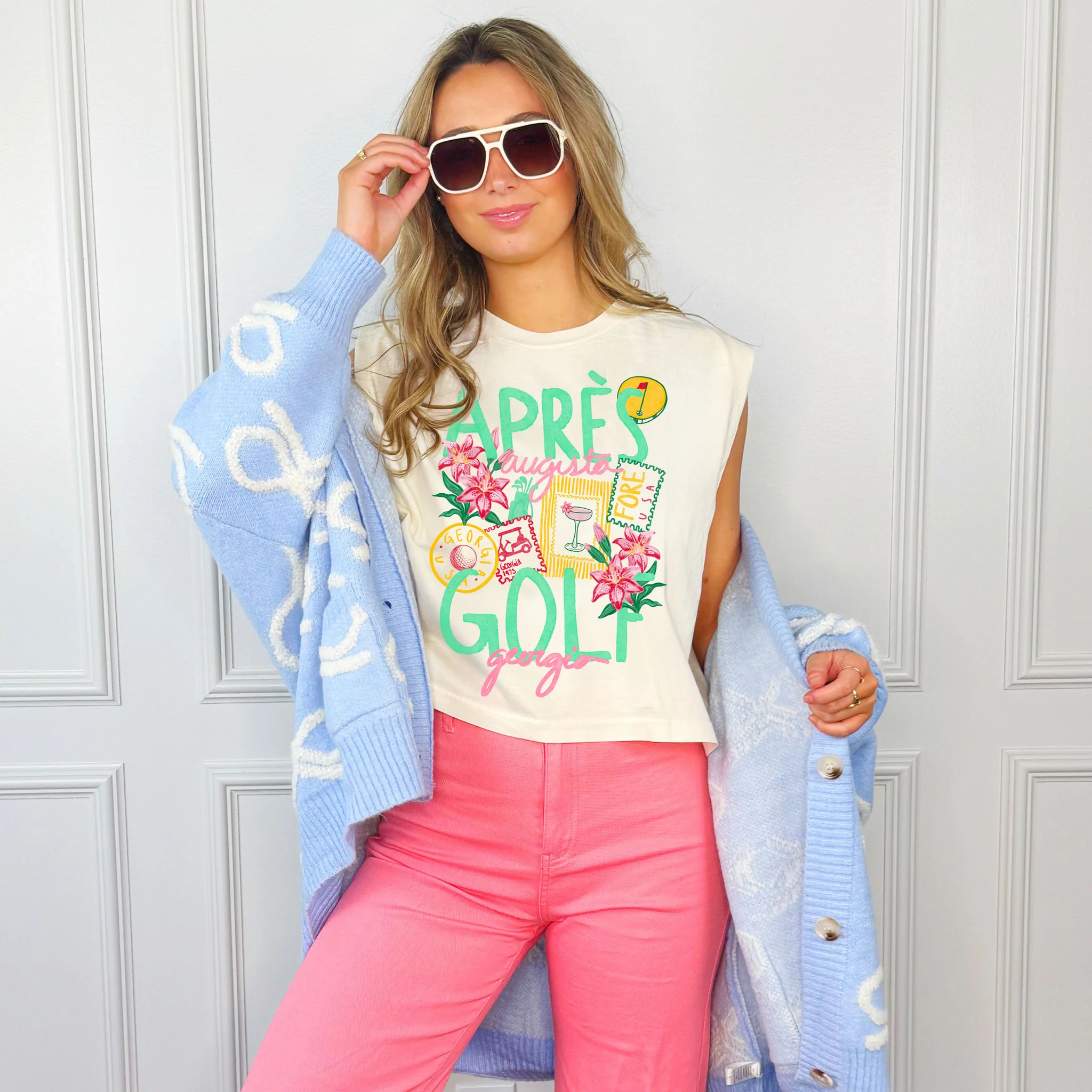 Augusta Golf Stamp Tank | Poppy & Pine