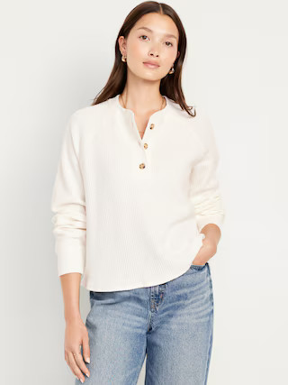 Cozy Waffle Henley T-Shirt | Old Navy (US)