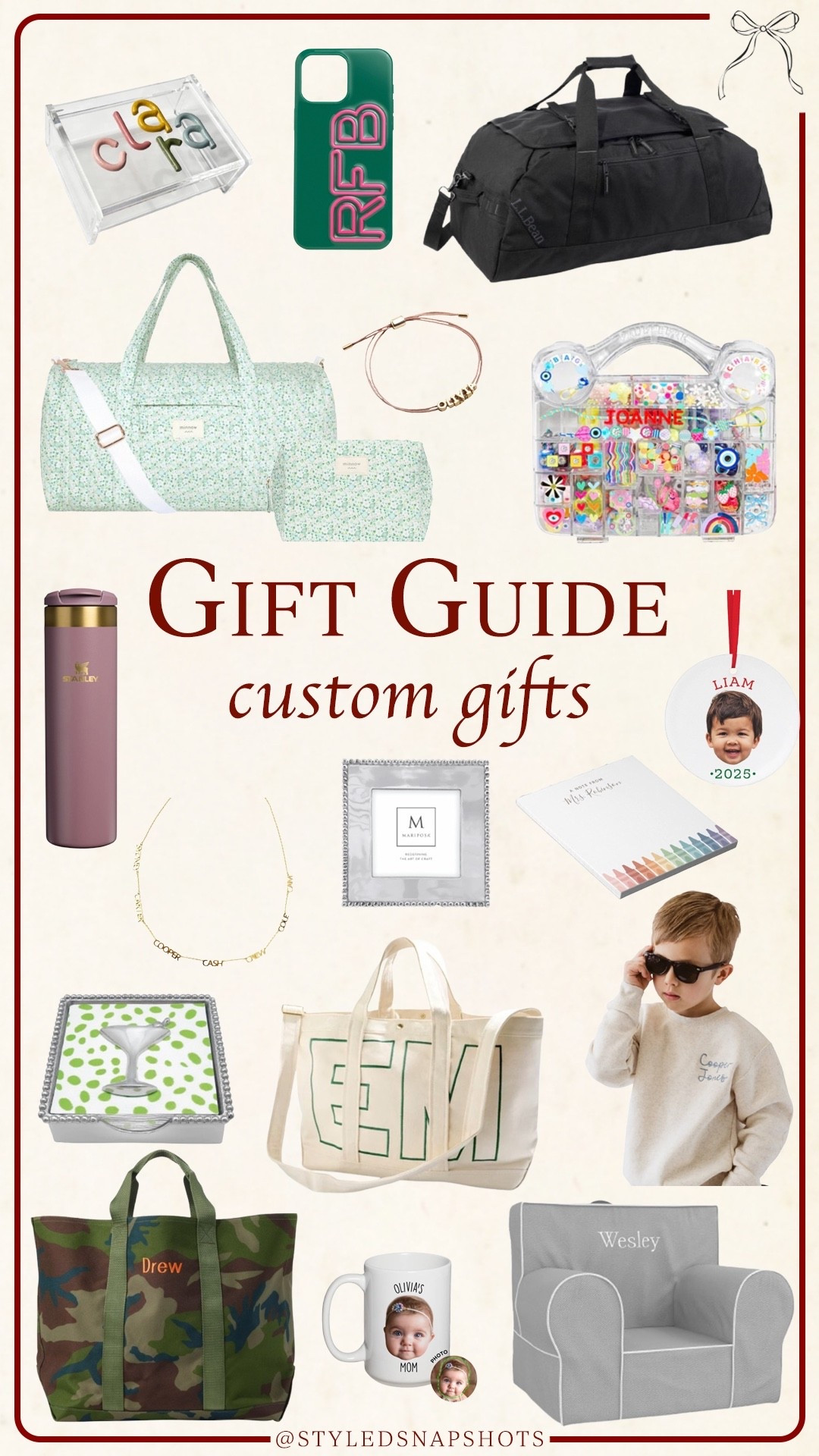 Custom gift ideas / personalized gifts 

we own or have gifted most of these. Use code STYLEDSNAPSHOTS20 for 20% off Mariposa orders 

#LTKGiftGuide #LTKFindsUnder100