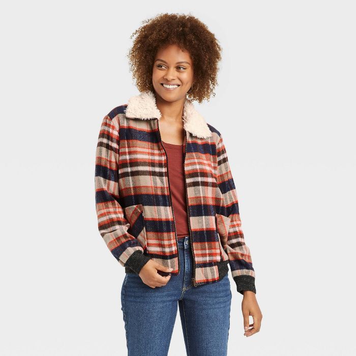 Women's Zip-Front Sherpa Jacket - Knox Rose™ | Target