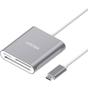Unitek USB C SD Card Reader, Aluminum 3-Slot USB 3.0 Type-C Flash Memory Card Reader for USB C De... | Amazon (US)