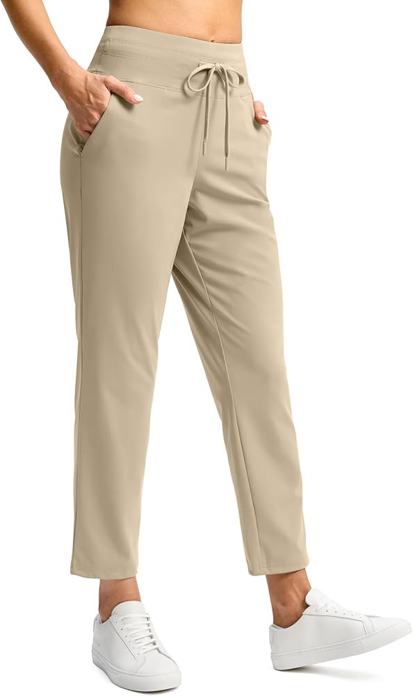 G Gradual Pants for Women High Waisted Ankle Pants 2 Pockets 7/8 Athletic Pants with Drawstring f... | Amazon (US)