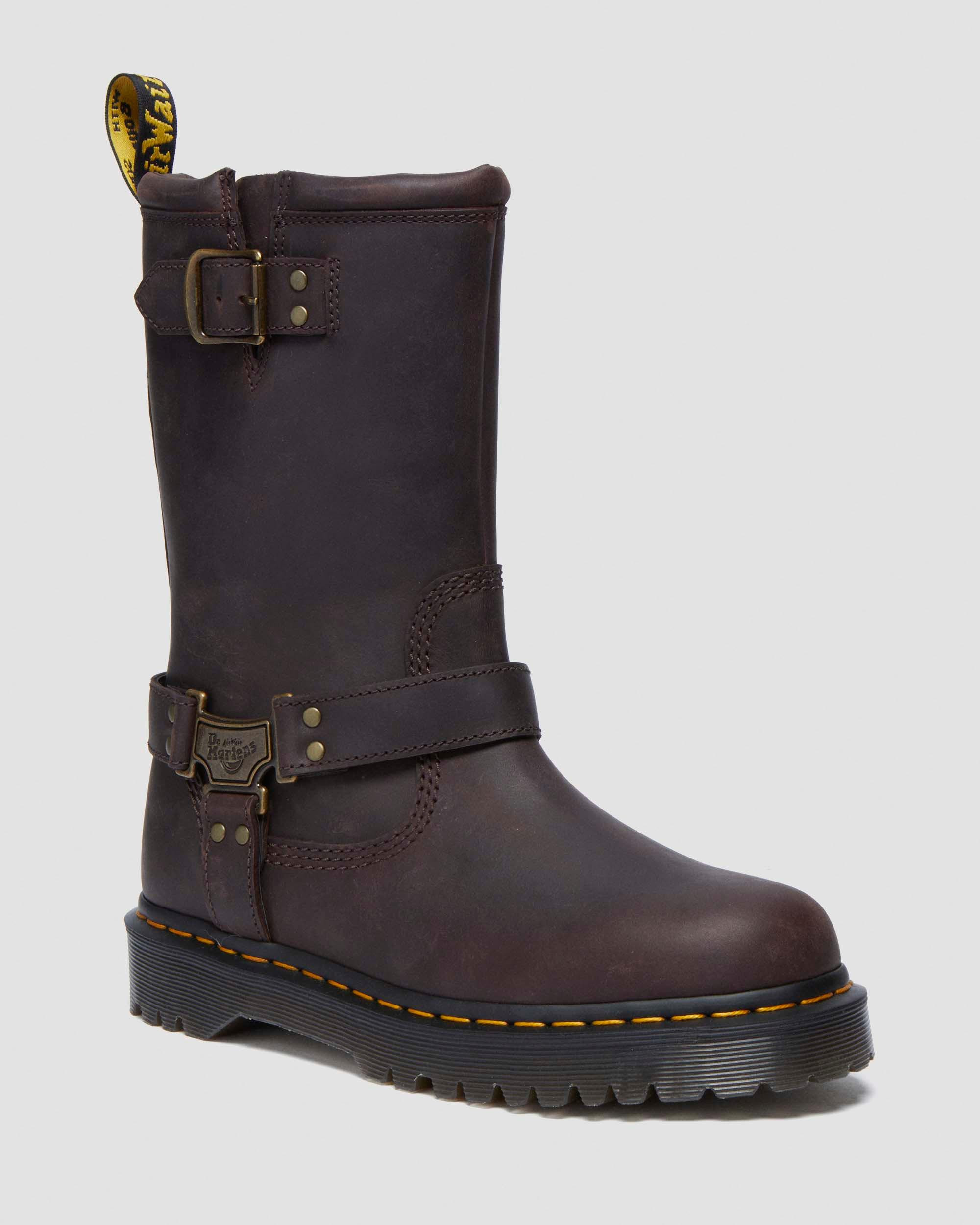 Anistone Hi Leather Biker Boots | Dr. Martens