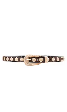 petit moments Phoenix Belt With Disc Studs in Brown & Gold from Revolve.com | Revolve Clothing (Global)