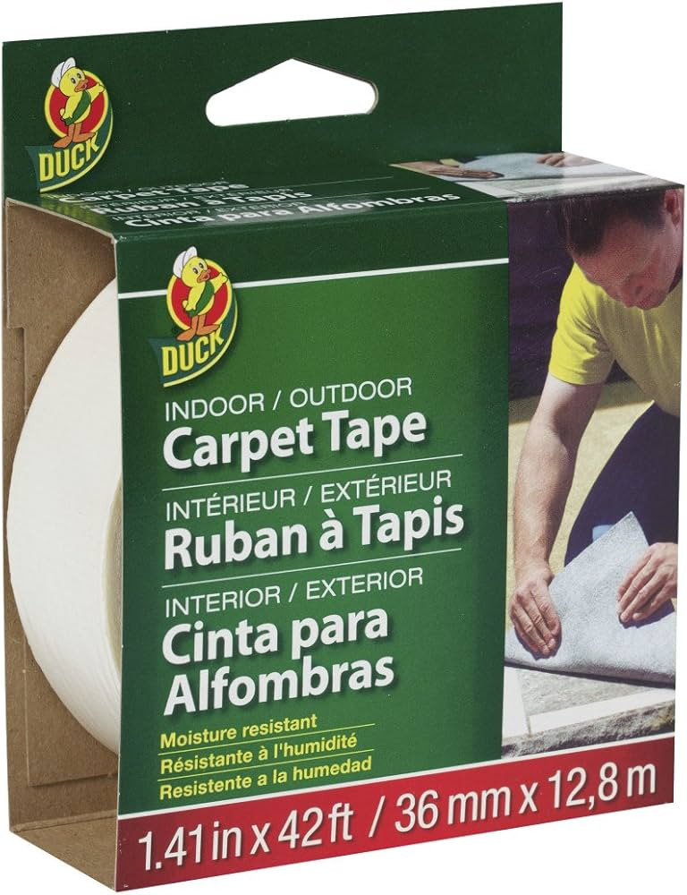 Duck Brand Indoor/Outdoor Carpet Tape, 1.41-Inch x 42 Feet, White (286373) | Amazon (US)