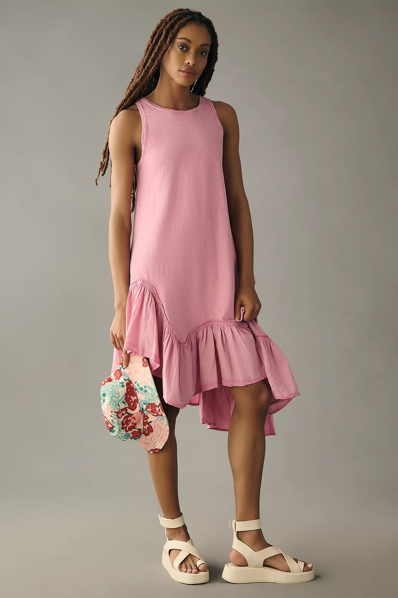 Daily Practice by Anthropologie Asymmetrical Ruffle-Hem Dress | Anthropologie (US)