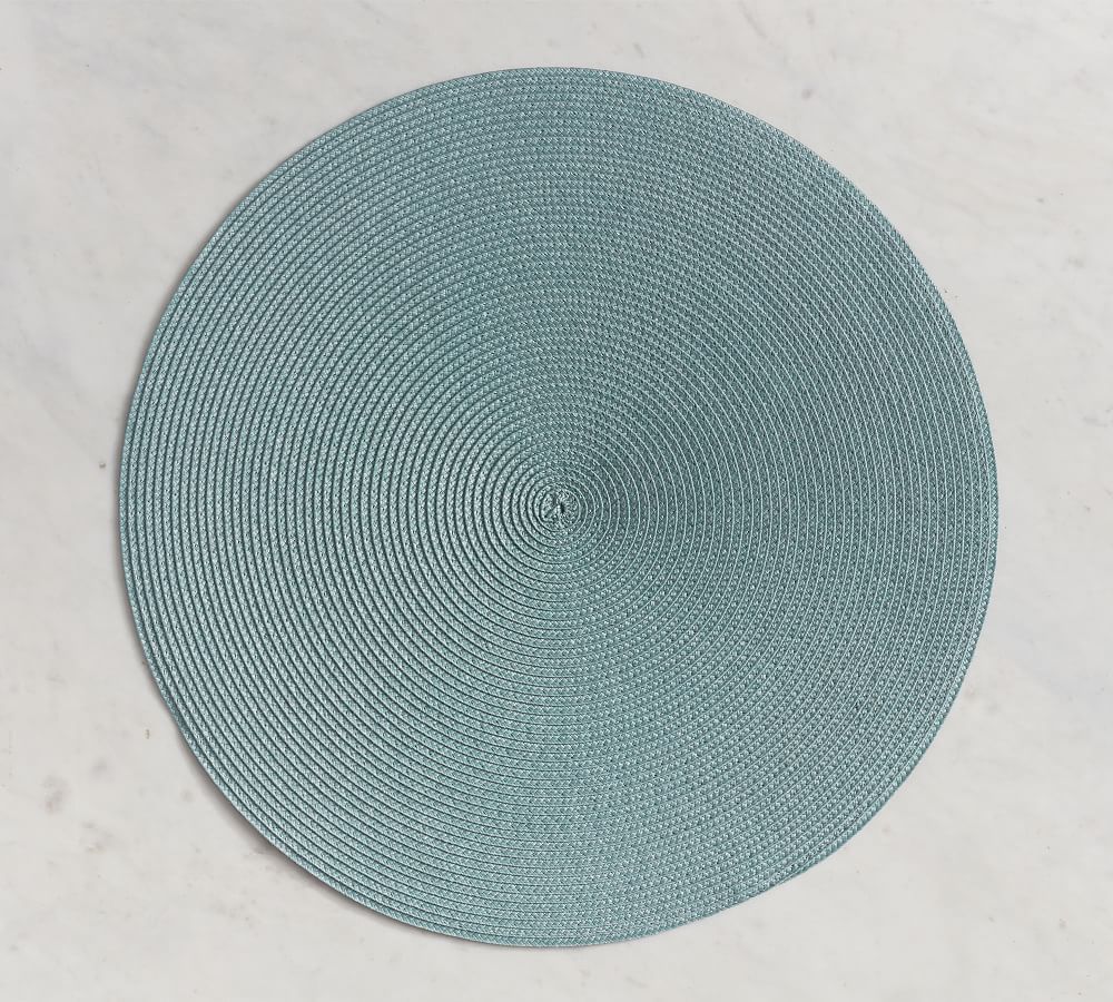 Woven Round Placemats, Set of 4 - Green | Pottery Barn (US)