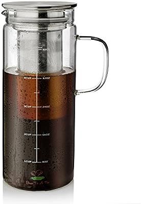 BTaT- Cold Brew Coffee Maker, 1.5 Quart,48 oz Iced Coffee Maker, Iced Tea Maker, Airtight Cold Br... | Amazon (US)
