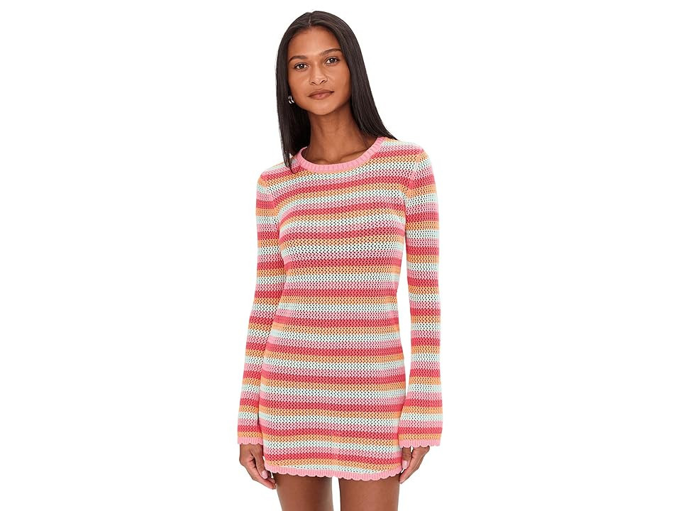 Beach Riot Libbi Dress Women's Dress Guava Jelly Crochet : LG, Acrylic/Cotton | Zappos