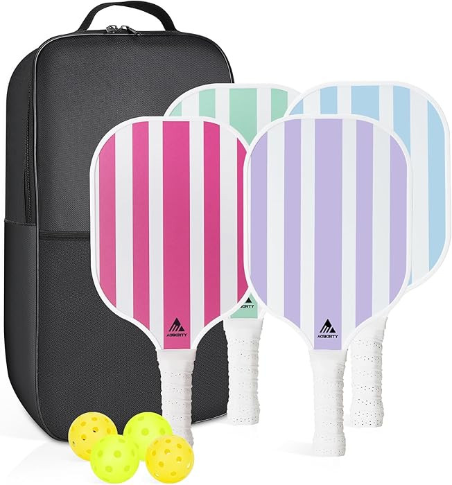 Pickleball Paddles 4 Pack - USAPA Light Graphite Premium Rackets Fiber Face & Polymer Honeycomb C... | Amazon (US)
