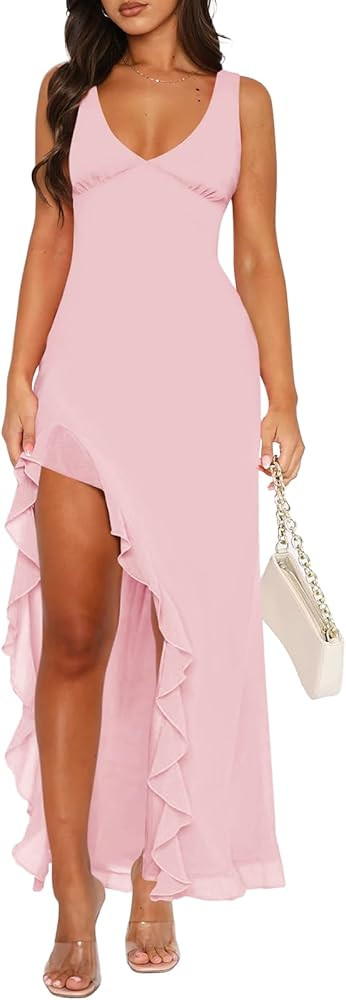 Women Sexy V Neck Sleeveless Mesh Summer Fashion 2026 Summer Trends Summer Looks Vacation Looks | Amazon (US)