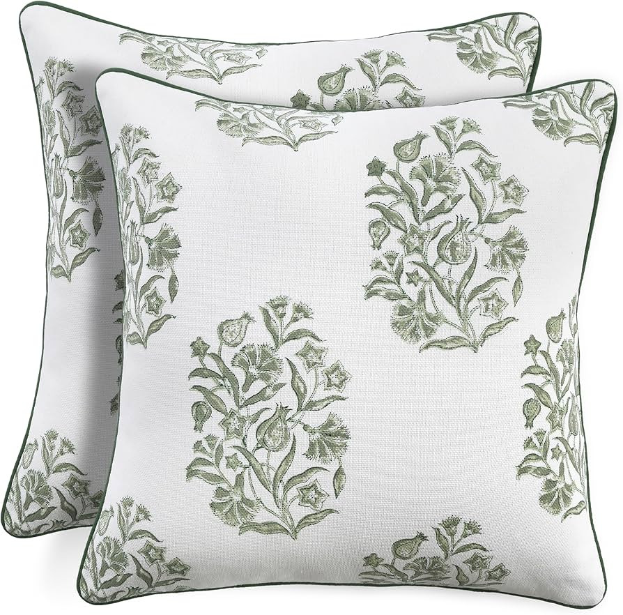 CPC Throw Pillow Covers for Couch, 20x20 Inch Decorative Couch Pillows for Living Room, 100% Cott... | Amazon (US)