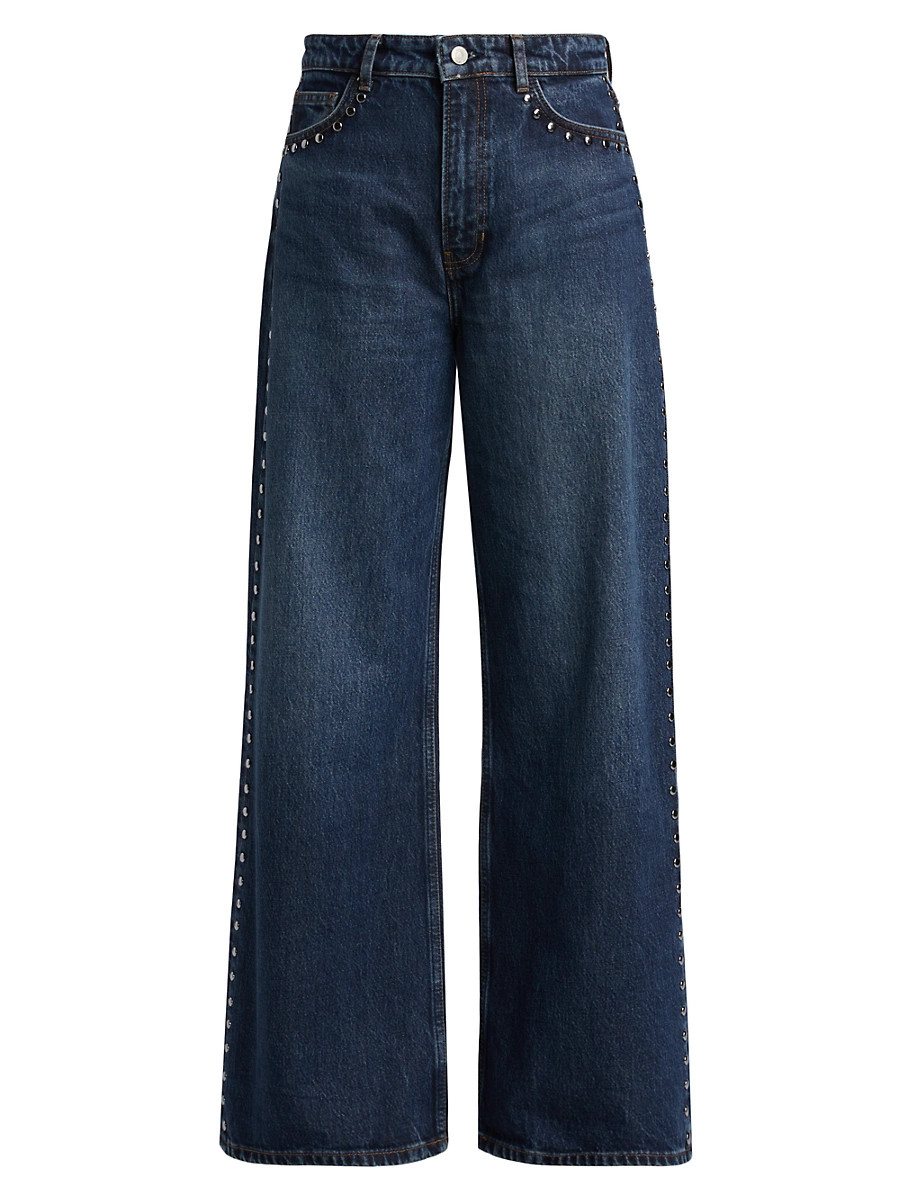 Women's Cary Studded High-Rise Slouchy Jeans - Millie Studded - Size 30 | Saks Fifth Avenue