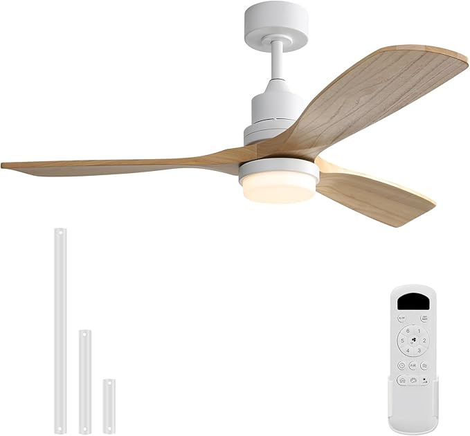 Sofucor Low Profile Ceiling Fan With Lights Remote Control 52 Inch Flush Mount Ceiling Fan Modern... | Amazon (US)
