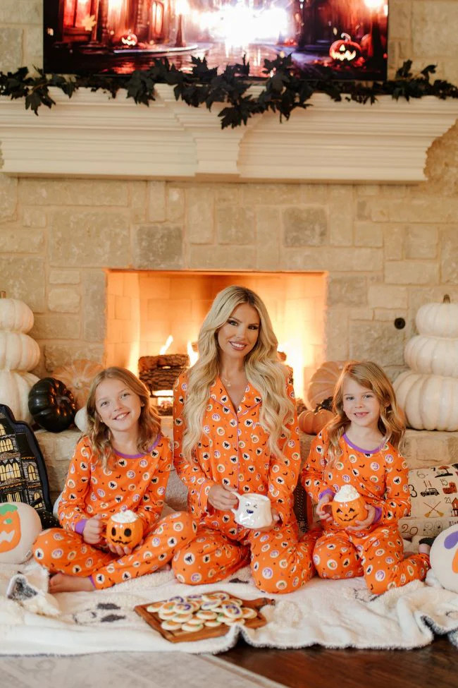 Kid's Creepy Cute Halloween Cookie Bamboo Pajama Set Macy Blackwell X Pink Lily | Pink Lily