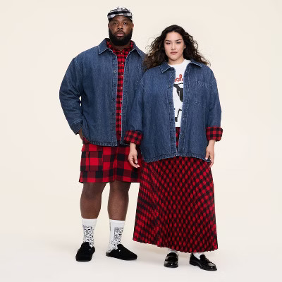 Adult Big & Tall Denim Shacket - Woolrich x Target Dark Wash Denim 2XLT | Target