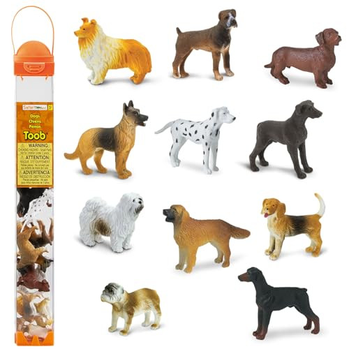 Safari Ltd. Dogs Toob - Mini Figurines: Dachshund, Dalmatian, Retriever, Sheepdog, Collie, Shepherd, Beagle, Boxer, Great Dane, Doberman, Bulldog - Educational Toys for Boys, Girls & Kids Ages 3+ | Amazon (US)