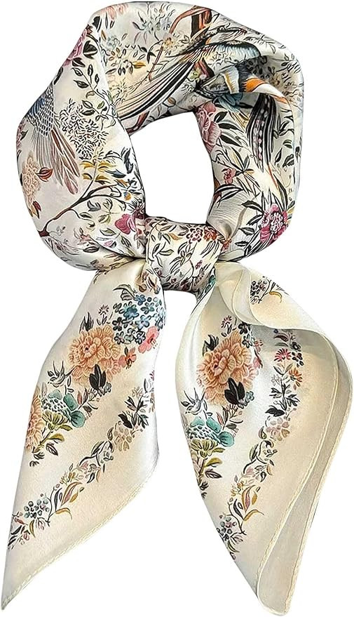 Silky Scarf for Women Lightweight Satin Bandanas Neck Hair Wrap For Sleeping Head Scarves 27.5" | Amazon (US)