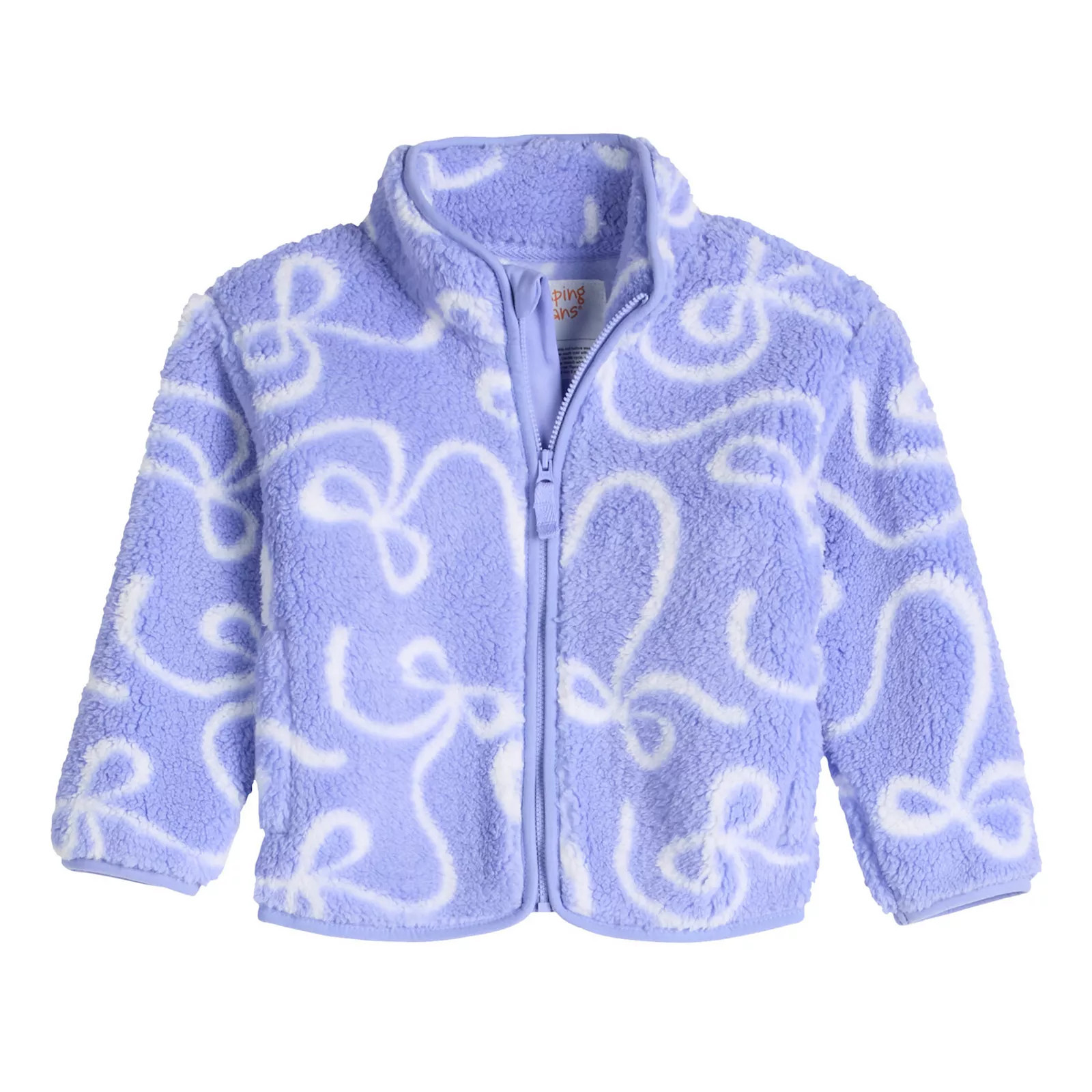 Baby & Toddler Girl Jumping Beans® High Pile Fleece Jacket, Toddler Girl's, Size: 2T, Loopy Bow Blue | Kohl's