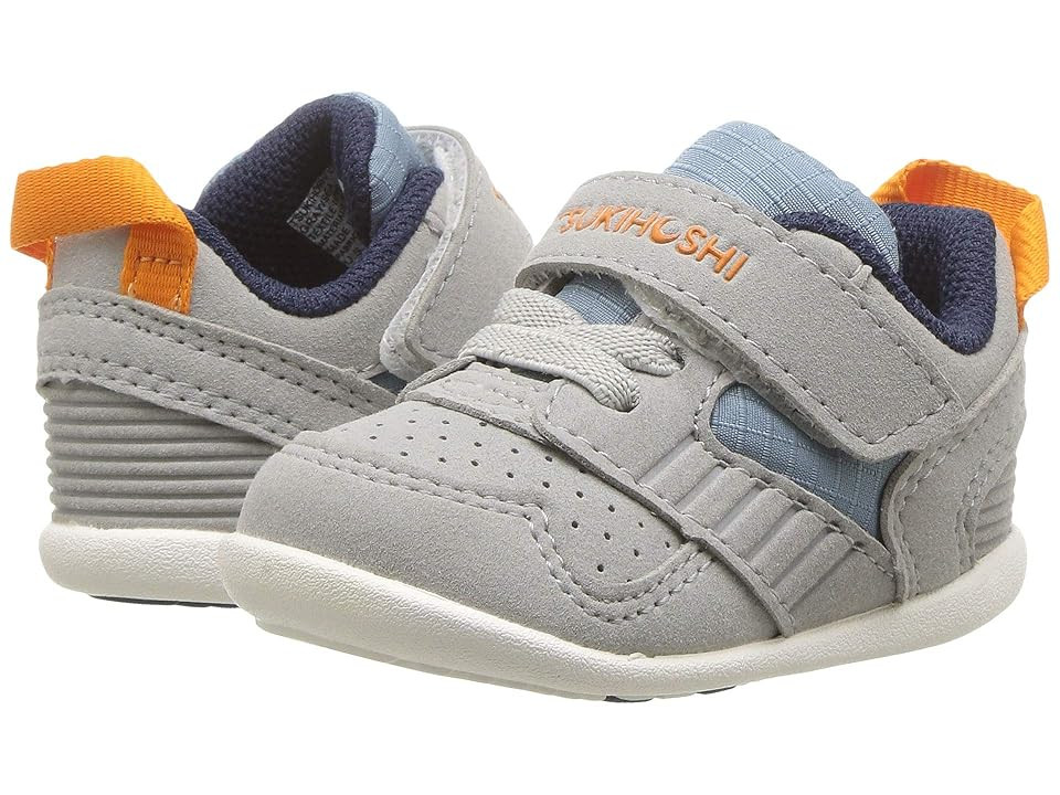 Tsukihoshi Kids Racer (Infant/Toddler) Boys Shoes Gray/Sea : 5 Toddler M, Leather/Synthetic | Zappos