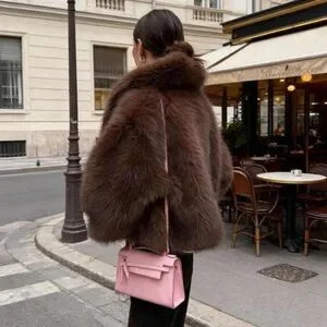 FLASHSALE $120 ⚡️ Vintage style Luxury Faux Fur Jacket – chocolate dark brown | Poshmark